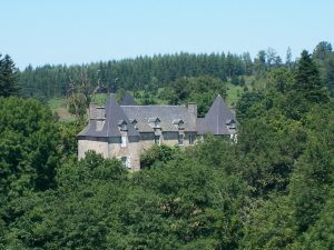 Le chateau de Laveix édifié à partir de 1615, agrandi aux XVIIIe et XIXe siècles est composé autour d’une cage d’escalier rectangulaire et flanqué de trois tours carrées, une au centre devant l’escalier et les deux autres saillantes aux extrêmités. la silhouette de l’ensemble est animée par les volumes et toitures.  C’est une propriété privée.